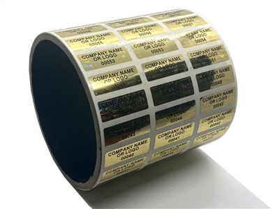 Gold hologram labels, Gold hologram stickers, Gold hologram seals, Gold hologram warranty