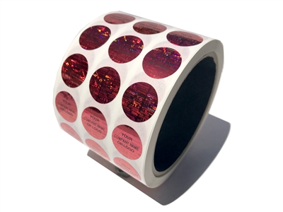 Custom Round Red holographic, Customized Red Round holographic, Custom Round holographic